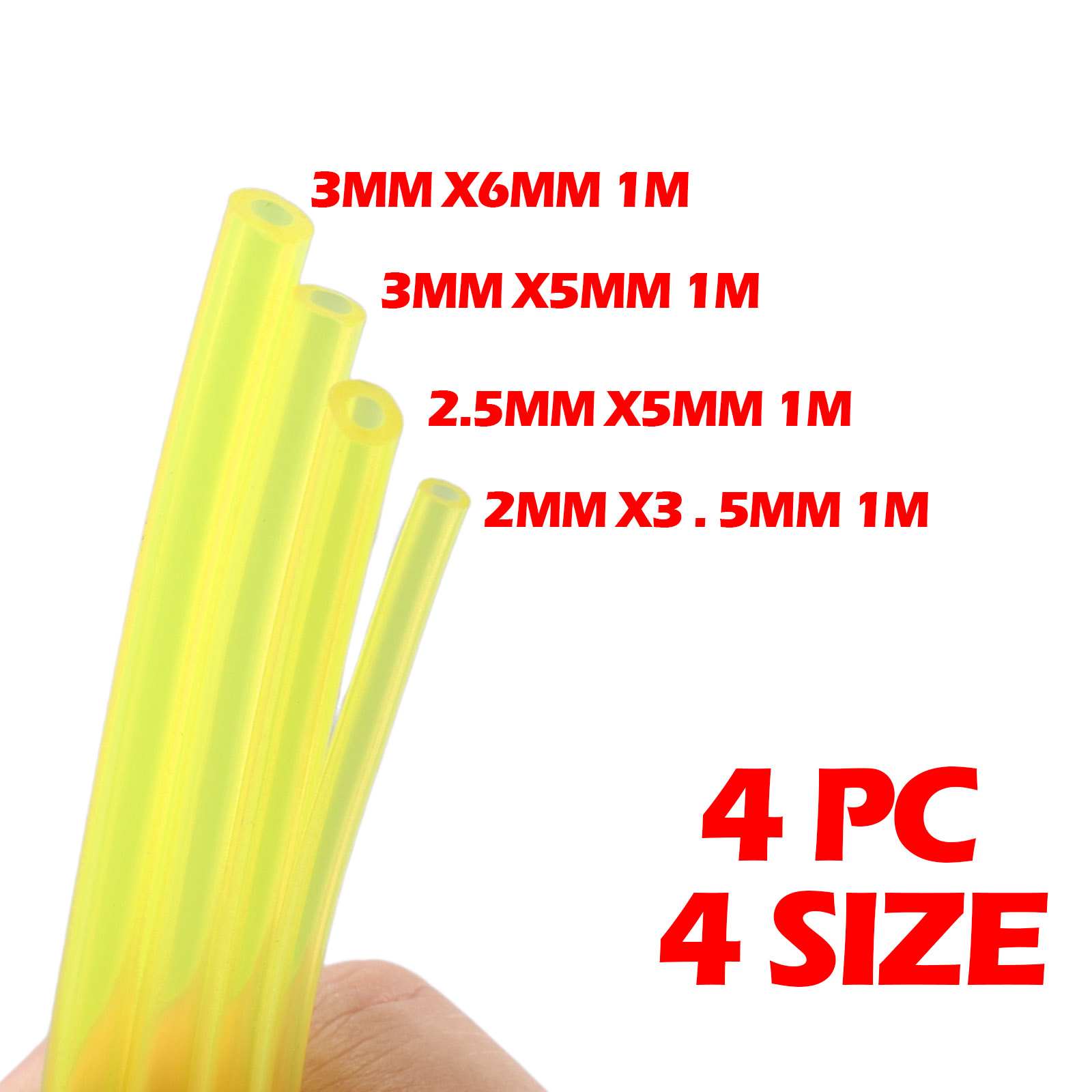 Power Tools Youtube - 4 PCS 4 rozmiary Wąż paliwowy