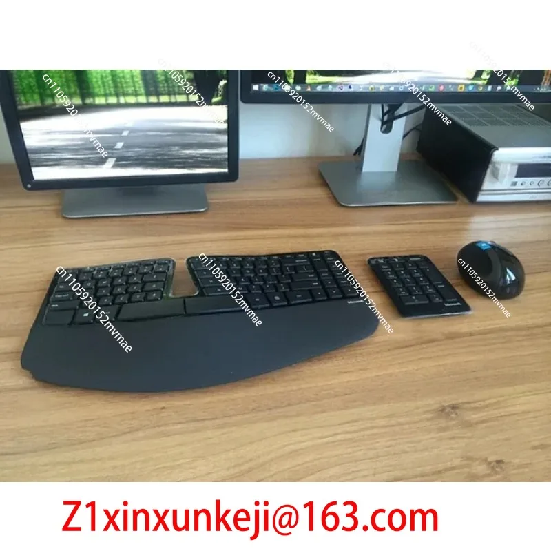 Power Tools Microsoft - Zestaw bezprzewodowej ergonomicznej klawiatury i myszy
